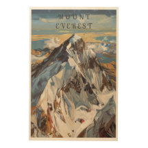 Montera Everest Top View Wood Wall Art