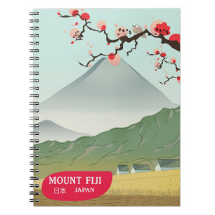 montera fiji Japan vintage resor-utskrift Anteckningsbok