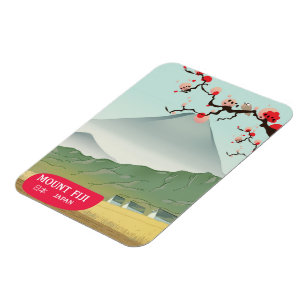 montera fiji Japan vintage resor-utskrift Magnet