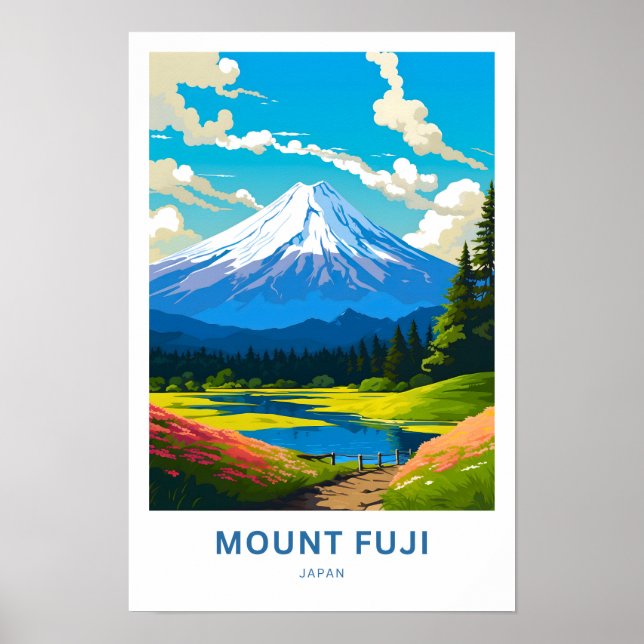 Montera Fuji Japan Travel-utskrift Poster (Framsidan)