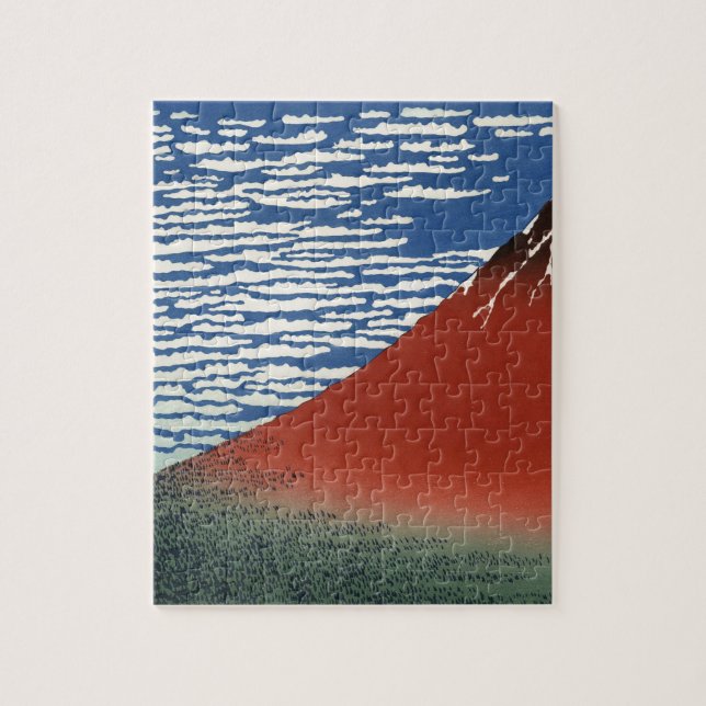 Montera Fuji Volcano Japan-målning Pussel (Vertikal)