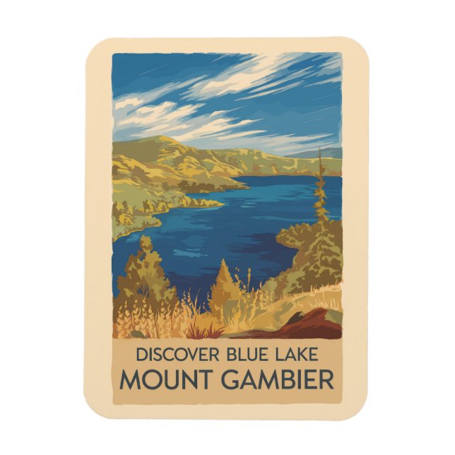 Montera Gambier Australia Illustration Travel Art Magnet (Vertikal)