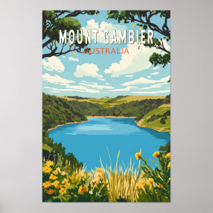 Montera Gambier Australia Travel Art Vintage Poster