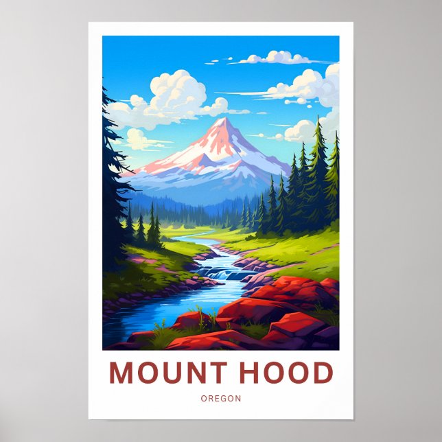 Montera Huva Oregon Travel Print Poster (Framsidan)