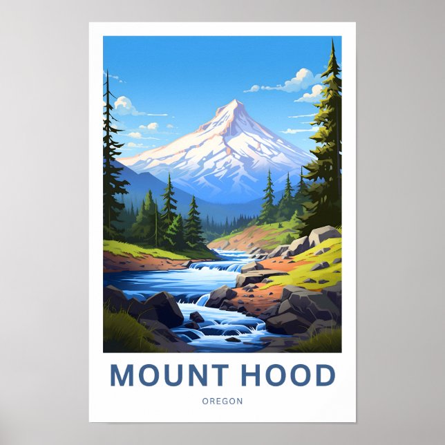 Montera Huva Oregon Travel Print Poster (Framsidan)
