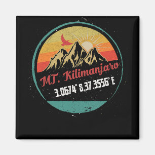 Montera Kilimanjaro med GPS-koordinater Magnet