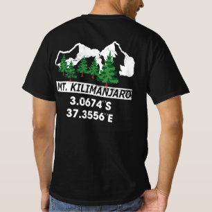 Montera Kilimanjaro med GPS-koordinater T Shirt