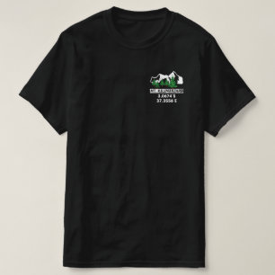 Montera Kilimanjaro med GPS-koordinater T Shirt