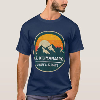 Montera Kilimanjaro med GPS-koordinater T Shirt