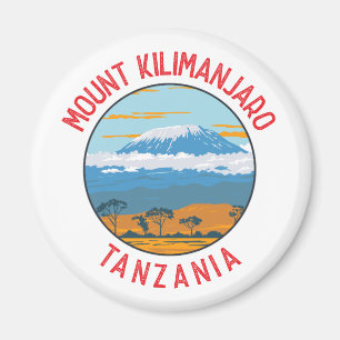Montera Kilimanjaro Tanzania Distress Circle Magnet