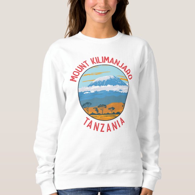 Montera Kilimanjaro Tanzania Distress Circle T Shirt (Framsida)