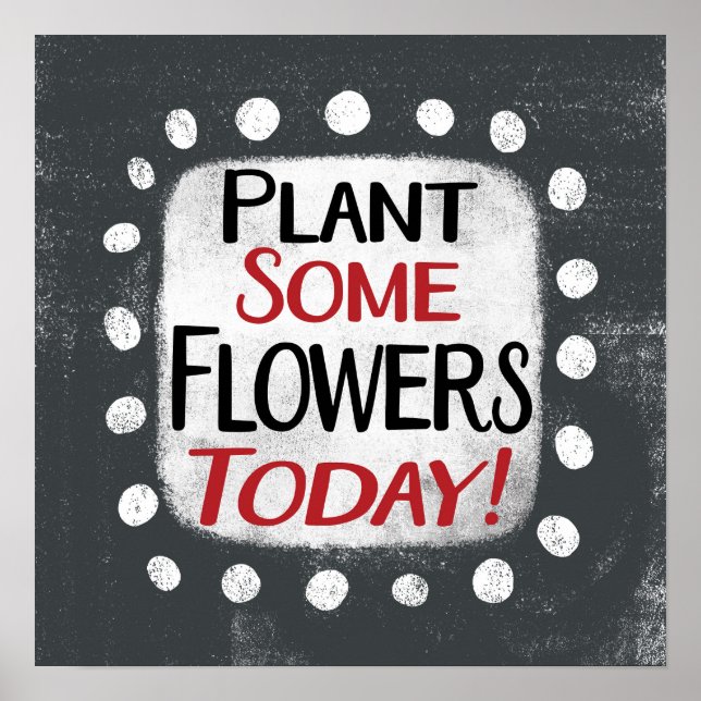 Montera några blommor idag Poster väggkonst (Framsidan)