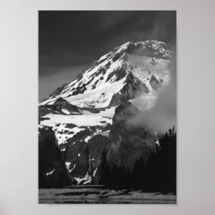 Montera Rainier Black and White Poster