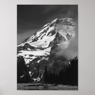 Montera Rainier Black and White Poster