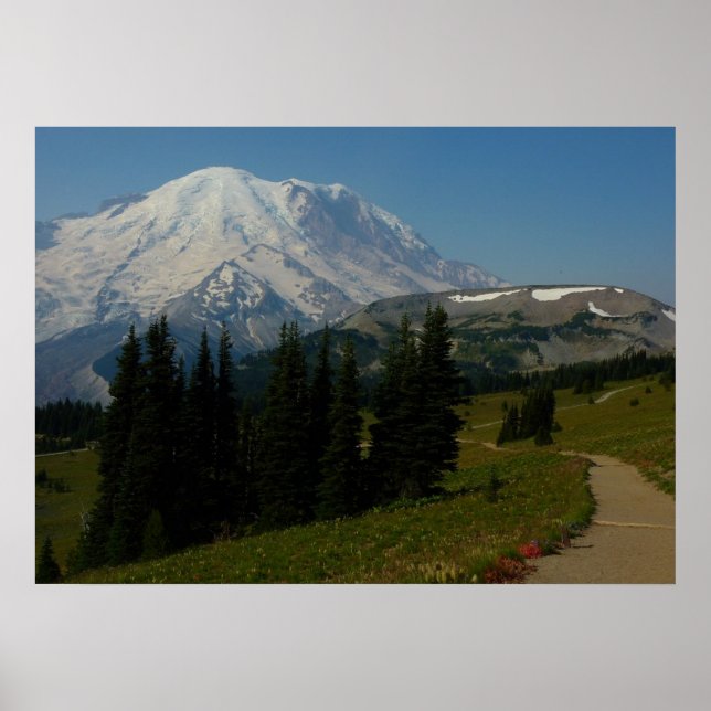 Montera Rainier från Sourdough Ridge Trail Poster (Framsidan)