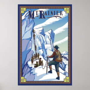 Montera Rainier - Isklättring - Reseaffisch Poster