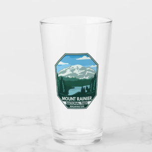 Montera Rainier National Park Minimal Retro Emblem Glaskopp