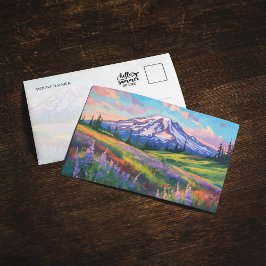 Montera Rainier National Park Watercolor Inbjudningar