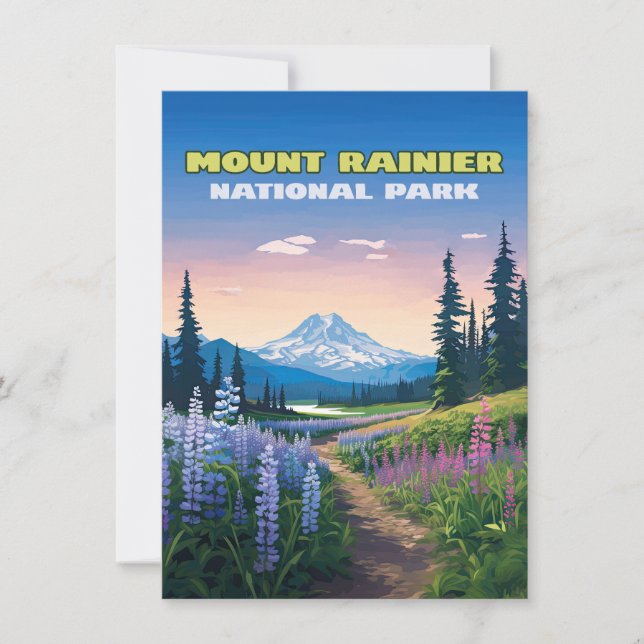 Montera Rainier nationalpark Washington Retro (Framsida)