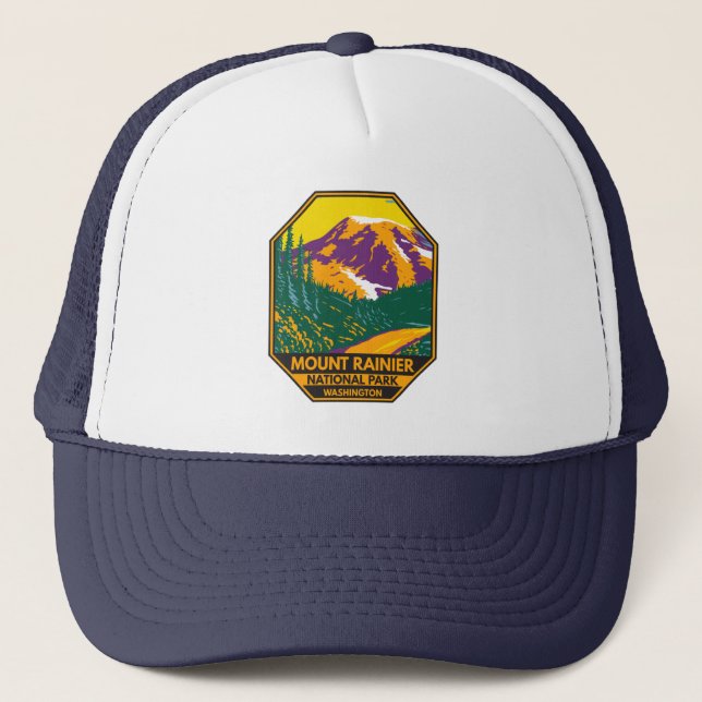 Montera Rainier nationalpark Washington Retro Keps (Framsida)