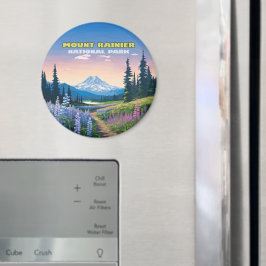 Montera Rainier nationalpark Washington Retro Magnet