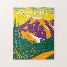 Montera Rainier nationalpark Washington Retro Pussel