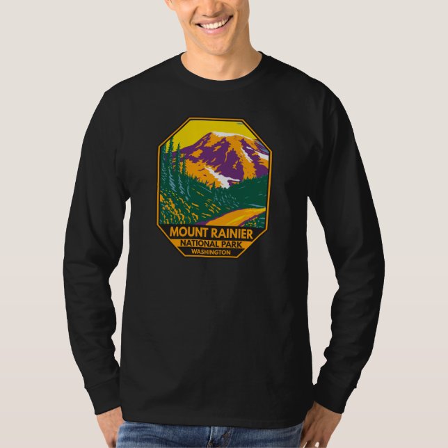 Montera Rainier nationalpark Washington Retro T Shirt (Framsida)