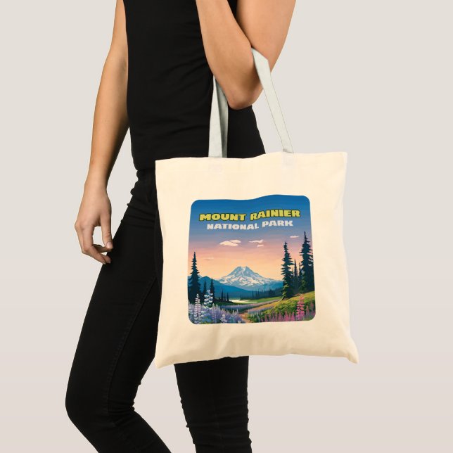 Montera Rainier nationalpark Washington Retro Tygkasse (Framsida (produkt))