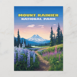 Montera Rainier nationalpark Washington Retro Vykort