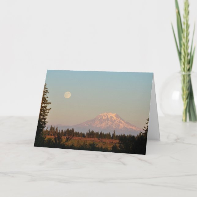 Montera Rainier och Full Moon - Bilder Kort (Framsida)