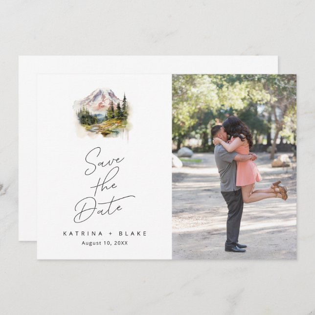 Montera Rainier Washington Spara datum Spara Datumet (Fram/baksida)