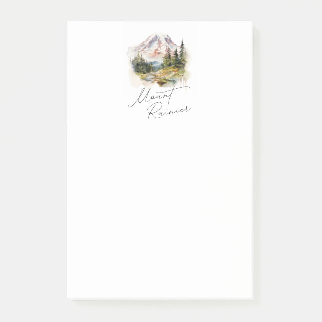 Montera Rainier Watercolor Scenery Post-it Block (Framsida)