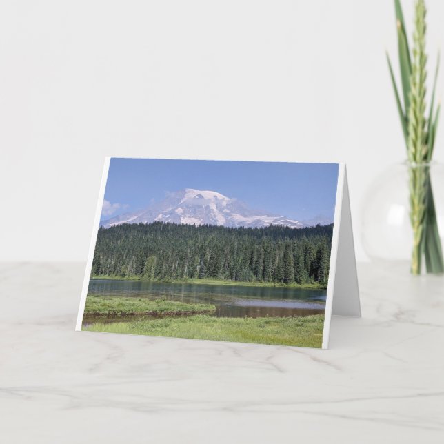 Montera Rainiers reflektion över Sjö Kort (Framsida)