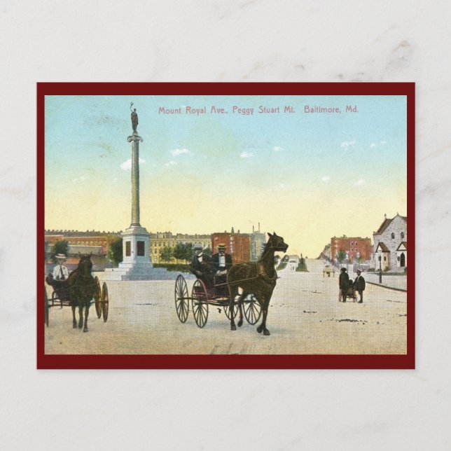Montera Royal Ave., Baltimore-Vintage Vykort (Framsida)