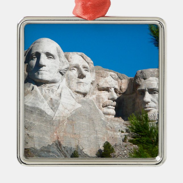 Montera Rushmore Sten! Mount Rushmore, South Dakot Julgransprydnad Metall (Framsidan)