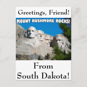 Montera Rushmore Sten! Mount Rushmore, South Dakot Vykort