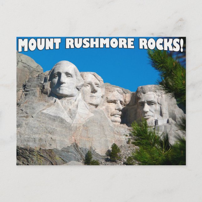 Montera Rushmore Sten! Mount Rushmore, South Dakot Vykort (Framsida)