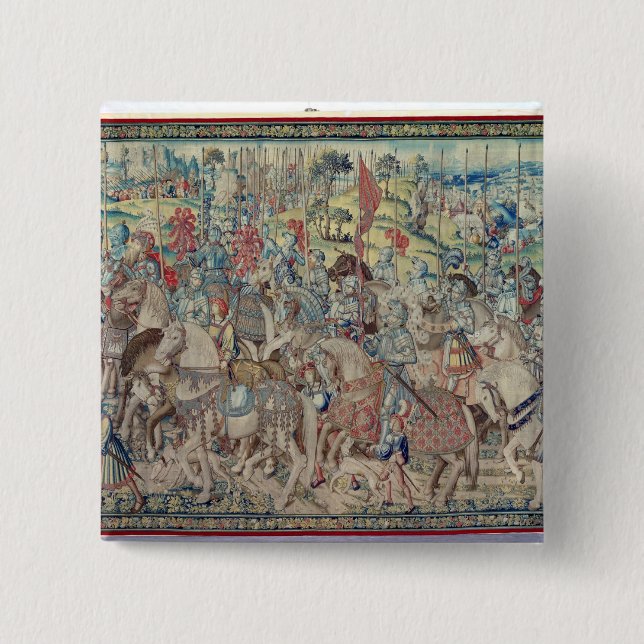Montera ryttarna, från tapestryen av 'David Knapp (Framsida)