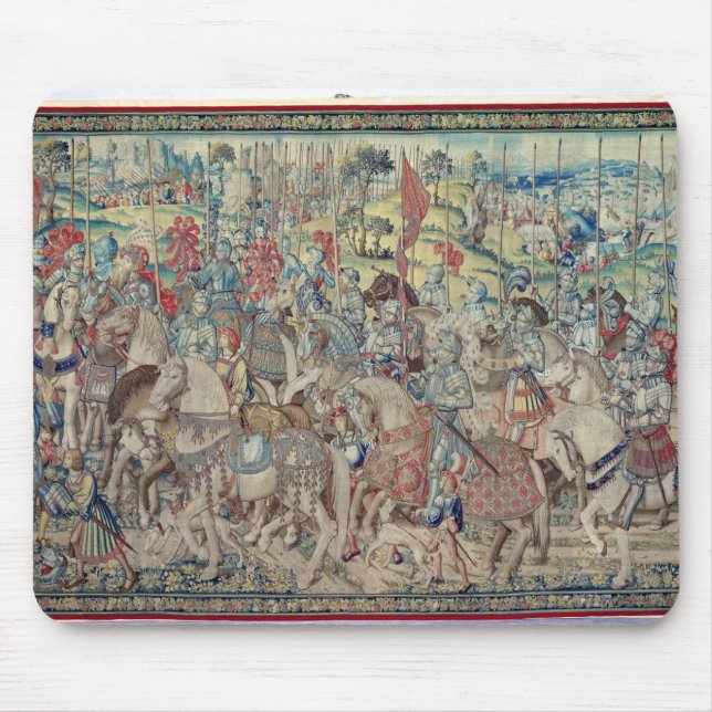 Montera ryttarna, från tapestryen av 'David Musmatta (Framsidan)