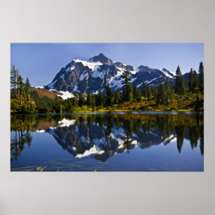 Montera Shuksan och Bild Sjö poster