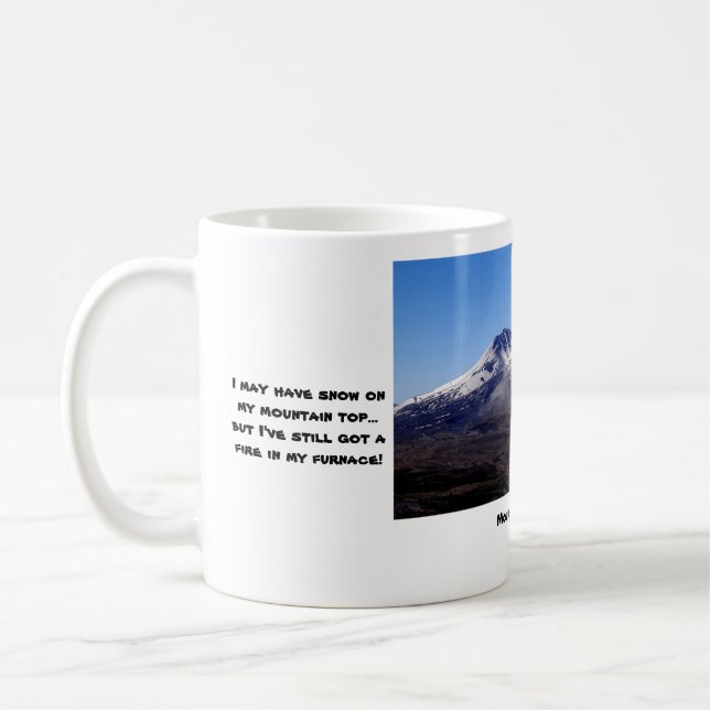 Montera. St. Helens Mugg med foto och lustig bildt (Vänster)