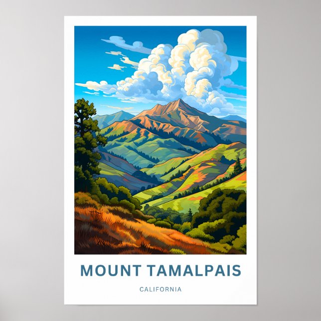 Montera Tamalpais California Travel Print Poster (Framsidan)