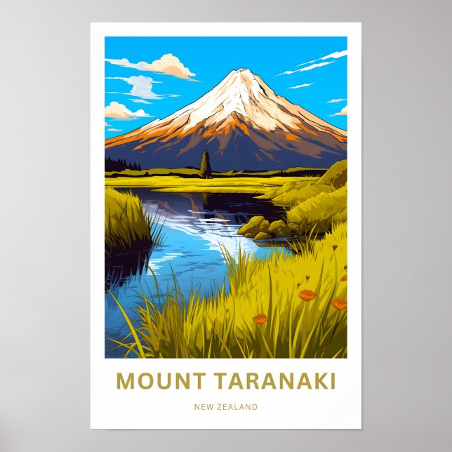 Montera Taranaki New Zealand Travel Print Poster (Framsidan)