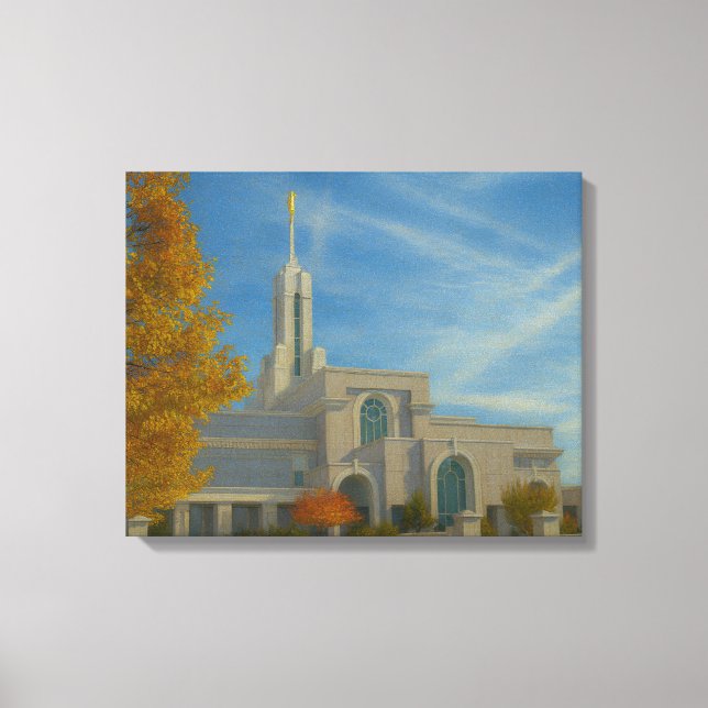 Montera Timpanogos Utah Temple Painting™ LDS Canva Canvastryck (Framsida)