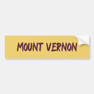 Montera Vernon-textbasdesign i Gultens bakgrund Bildekal
