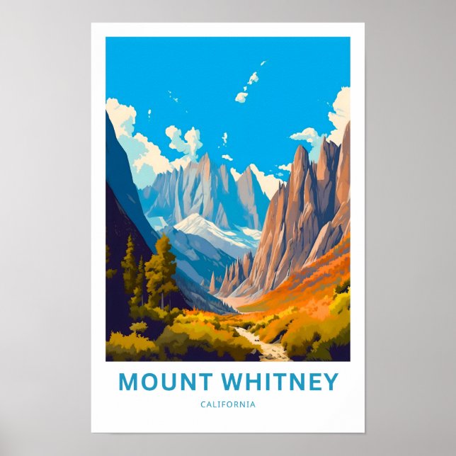 Montera Whitney California Travel Print Poster (Framsidan)