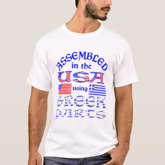 Monterad i USA med grekiska delar Herr  T Shirt
