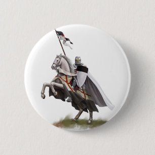 Monterad riddare Templar Knapp