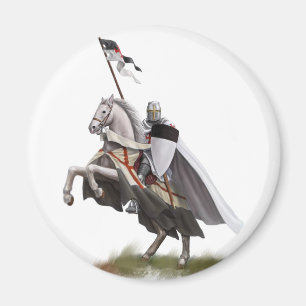 Monterad riddare Templar Magnet