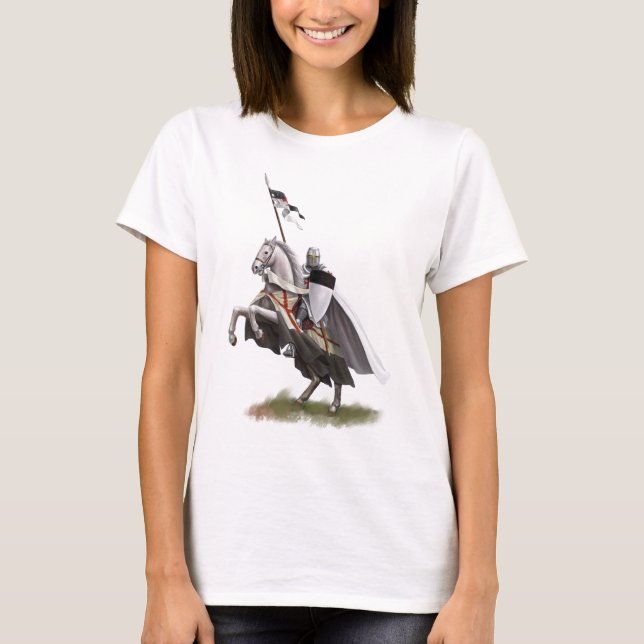 Monterad riddare Templar Tee Shirt (Framsida)
